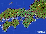 近畿地方のアメダス実況(日照時間)(2015年05月13日)