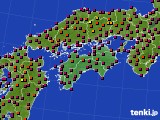 四国地方のアメダス実況(日照時間)(2015年05月13日)