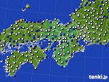 2015年05月13日の近畿地方のアメダス(風向・風速)