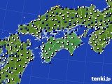 四国地方のアメダス実況(風向・風速)(2015年05月13日)