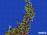 東北地方のアメダス実況(日照時間)(2015年05月14日)