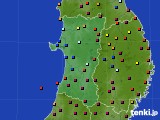 秋田県のアメダス実況(日照時間)(2015年05月14日)