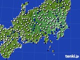 関東・甲信地方のアメダス実況(風向・風速)(2015年05月14日)