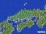 2015年05月14日の中国地方のアメダス(風向・風速)