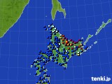 北海道地方のアメダス実況(日照時間)(2015年05月15日)