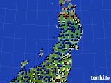 東北地方のアメダス実況(日照時間)(2015年05月18日)