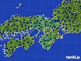 近畿地方のアメダス実況(日照時間)(2015年05月18日)