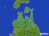 青森県のアメダス実況(日照時間)(2015年05月18日)