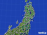 2015年05月18日の東北地方のアメダス(風向・風速)