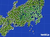 関東・甲信地方のアメダス実況(風向・風速)(2015年05月18日)