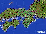 近畿地方のアメダス実況(日照時間)(2015年05月21日)