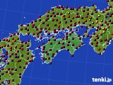 四国地方のアメダス実況(日照時間)(2015年05月21日)