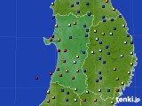 秋田県のアメダス実況(日照時間)(2015年05月21日)