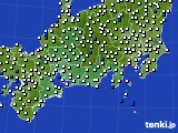 2015年05月24日の東海地方のアメダス(風向・風速)