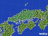 2015年05月28日の中国地方のアメダス(風向・風速)