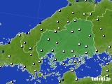 広島県のアメダス実況(風向・風速)(2015年05月31日)