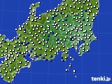 関東・甲信地方のアメダス実況(風向・風速)(2015年06月01日)