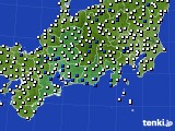 2015年06月01日の東海地方のアメダス(風向・風速)