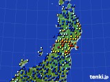 2015年06月02日の東北地方のアメダス(日照時間)