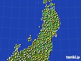 2015年06月05日の東北地方のアメダス(気温)