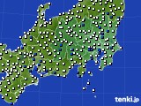 関東・甲信地方のアメダス実況(風向・風速)(2015年06月07日)