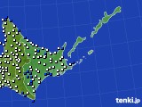 2015年06月07日の道東のアメダス(風向・風速)