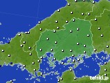 2015年06月07日の広島県のアメダス(風向・風速)