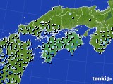 四国地方のアメダス実況(降水量)(2015年06月08日)