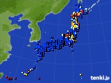 アメダス実況(日照時間)(2015年06月08日)