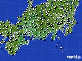 2015年06月08日の東海地方のアメダス(風向・風速)
