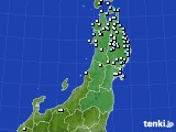 2015年06月09日の東北地方のアメダス(降水量)