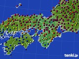 近畿地方のアメダス実況(日照時間)(2015年06月10日)