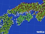 四国地方のアメダス実況(日照時間)(2015年06月10日)