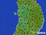 秋田県のアメダス実況(日照時間)(2015年06月11日)
