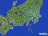 関東・甲信地方のアメダス実況(風向・風速)(2015年06月11日)