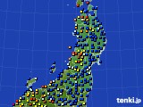 2015年06月12日の東北地方のアメダス(日照時間)