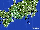 2015年06月12日の東海地方のアメダス(風向・風速)