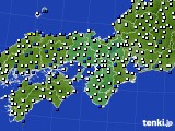 近畿地方のアメダス実況(風向・風速)(2015年06月12日)