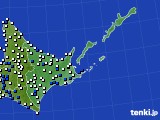 道東のアメダス実況(風向・風速)(2015年06月12日)