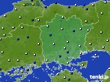 岡山県のアメダス実況(風向・風速)(2015年06月12日)