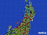 2015年06月13日の東北地方のアメダス(日照時間)