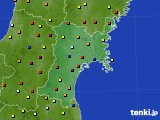 宮城県のアメダス実況(日照時間)(2015年06月14日)