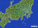 関東・甲信地方のアメダス実況(風向・風速)(2015年06月14日)