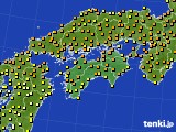 四国地方のアメダス実況(気温)(2015年06月15日)