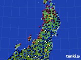 東北地方のアメダス実況(日照時間)(2015年06月16日)