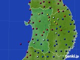 秋田県のアメダス実況(日照時間)(2015年06月16日)