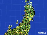 2015年06月17日の東北地方のアメダス(気温)