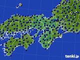 近畿地方のアメダス実況(日照時間)(2015年06月18日)