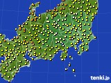 関東・甲信地方のアメダス実況(気温)(2015年06月18日)