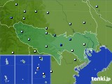 東京都のアメダス実況(降水量)(2015年06月19日)